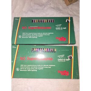 Vintage brillante 50 Christmas lights  lot of 2 boxs..B9